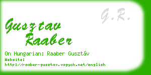 gusztav raaber business card