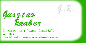 gusztav raaber business card